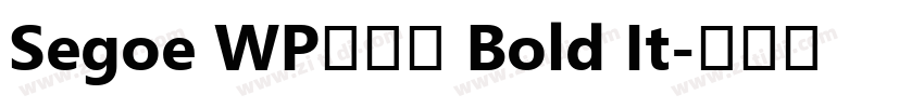 Segoe WP兰亭黑 Bold It字体转换